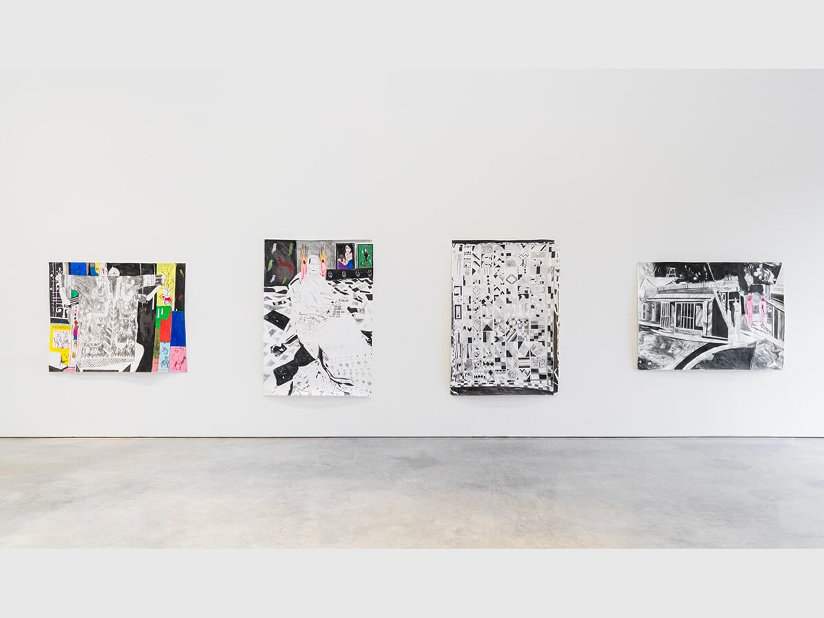everything left unsaid - exhibition documentation images by Blain Campbell. Libby Leshgold Gallery. Artworks by Jagdeep Raina.