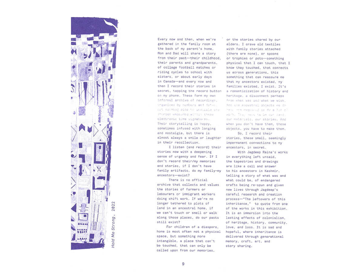 Exhibition publication - everything left unsaid Exhibition publication - everything left unsaid