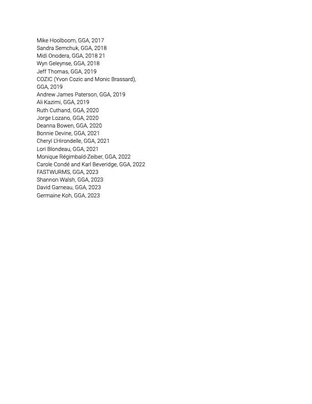 Second page of AGO Wanda Letter – Canadian Governor General Award-winning artists protesting removal of Indigenous Curator Wanda Nanibush Second page of Governor General Award winners protest letter regarding AGO and Indigenous Curator Wanda Nanibush dated November 28, 2023