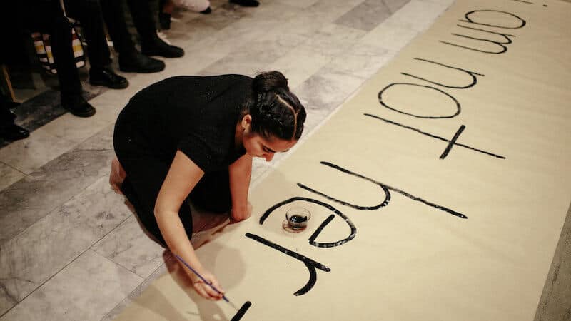 Artist Simranpreet Anand. Performance stills. Image #4. Photo by Scott Little.