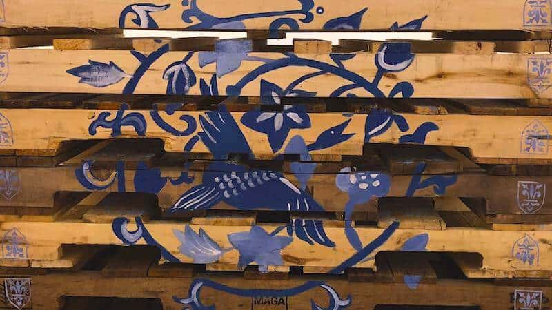 Soheila Esfahani Cultured Pallets Ross Creek acrylic on wooden pallets 2018