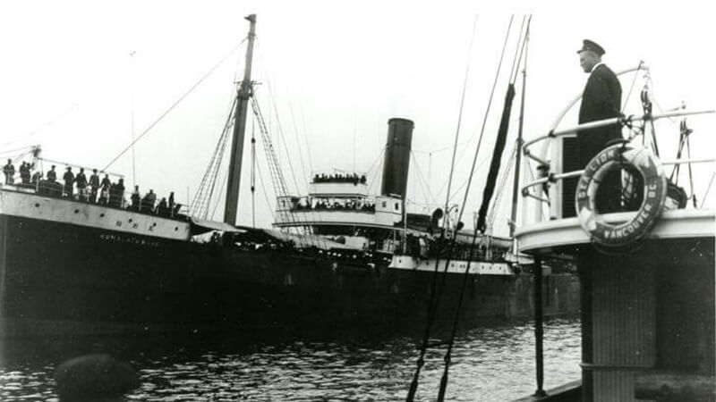 Komagata Maru - Immigration Officer Watching from the Sea Lion