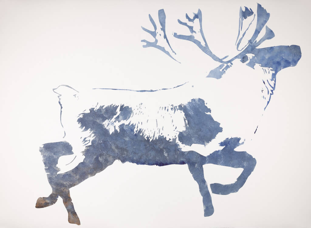Caribou and Norther Lights - Caribou