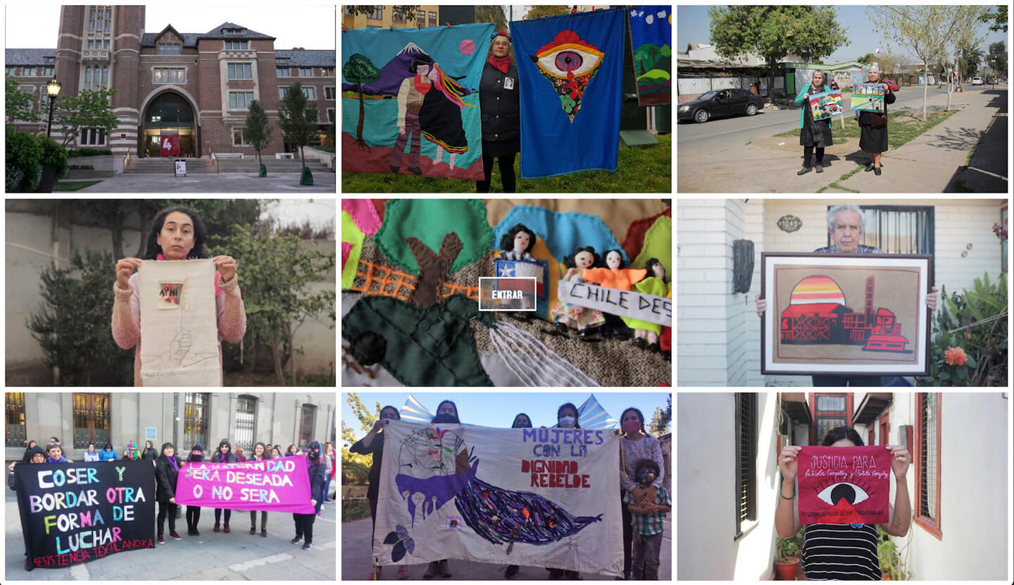 Credit Soledad Fatima Munoz, Amaranta Espinoza Arias, and Lula Almeyda. La parte de atras de la arpillera (stills)