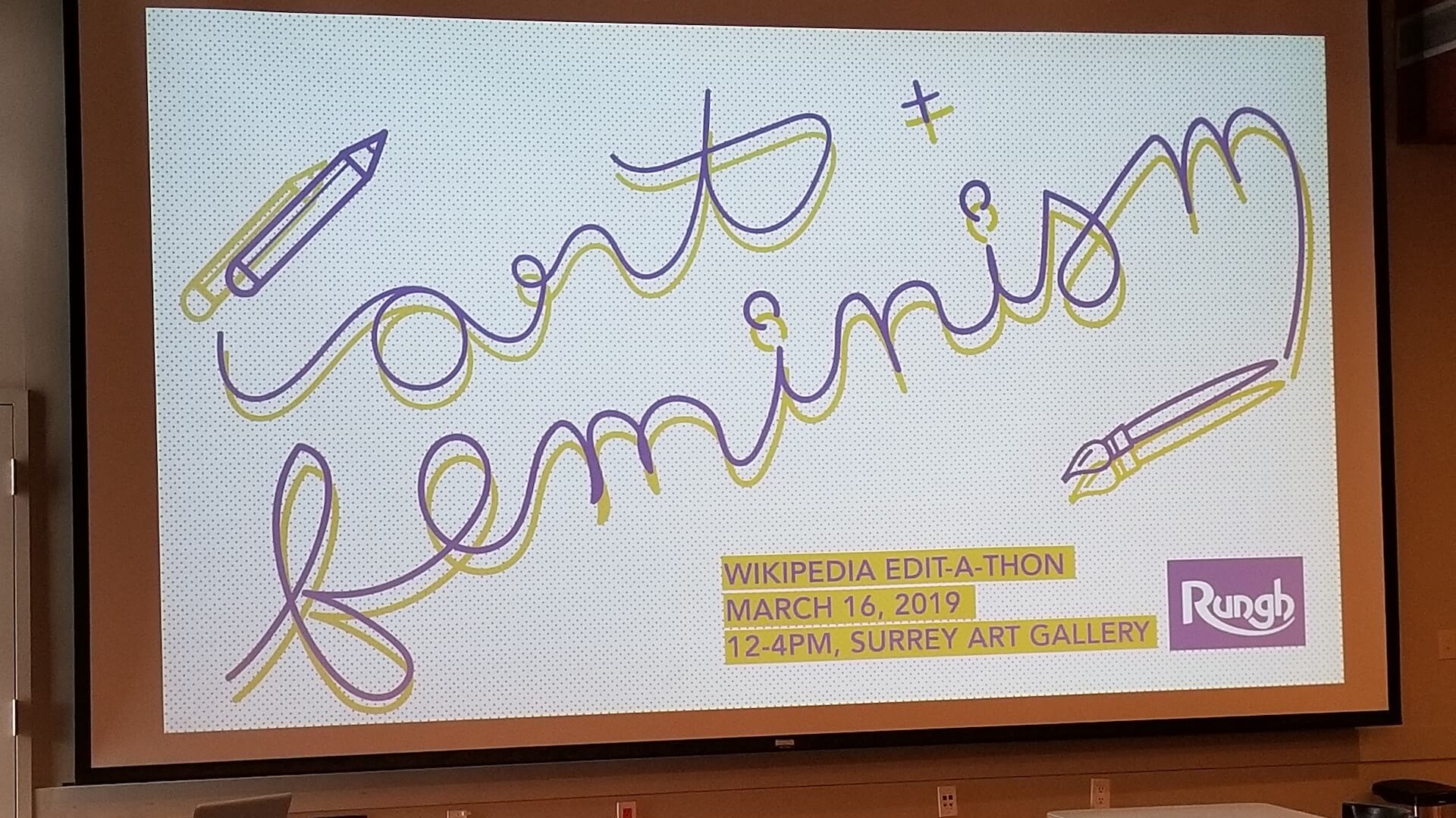 Art + Feminism Wikipedia Edit-a-thon - Surrey Art Gallery 2019 - Slide 8